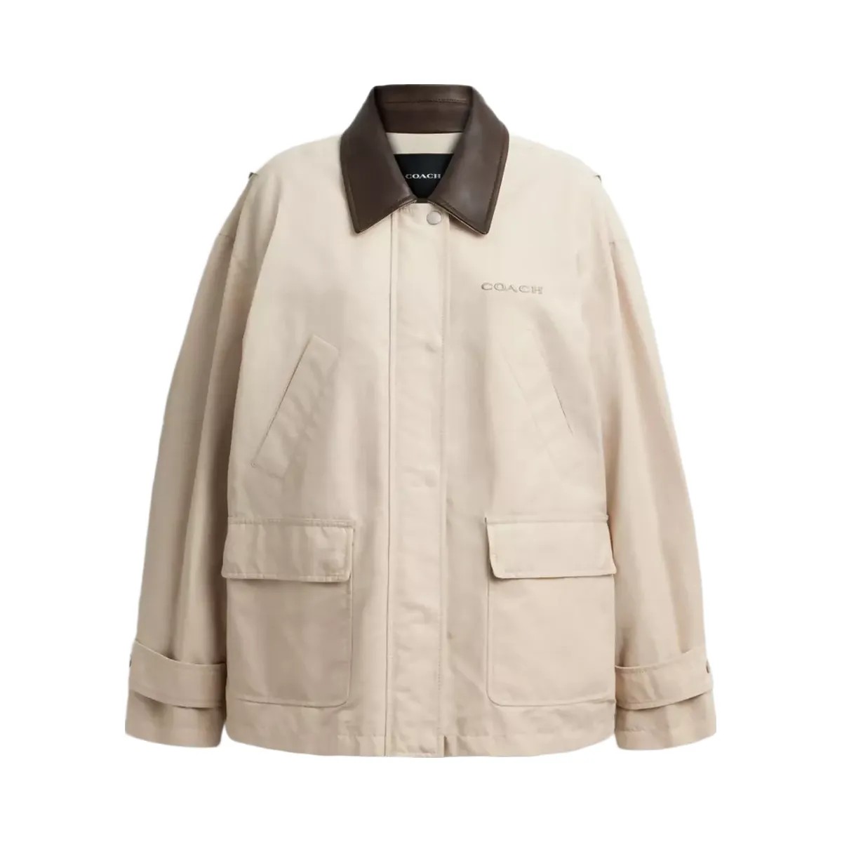 Coach Waxed Country Jacket in Stone - HypeFly India View 1