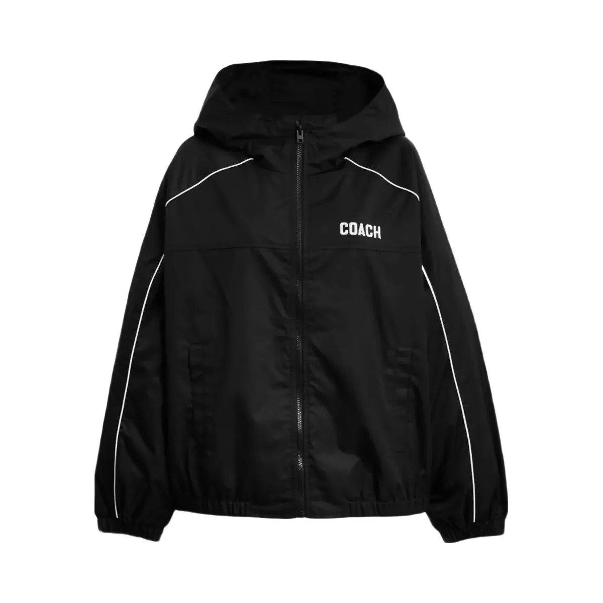 Coach Windbreaker In Recycled Polyester in Black - HypeFly India View 1
