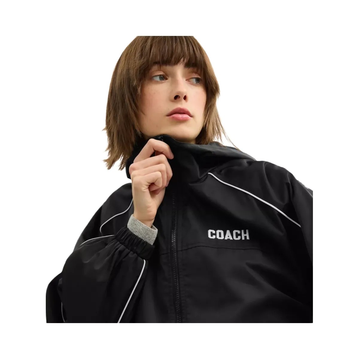 Coach Windbreaker In Recycled Polyester in Black - HypeFly India View 5