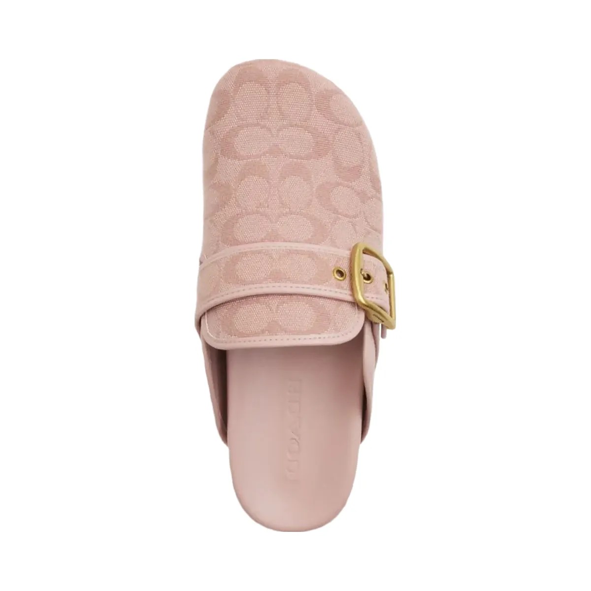 Coach Women's Archival Buckle Clog In Signature Jacquard Canvas Carnation - HypeFly India View 3