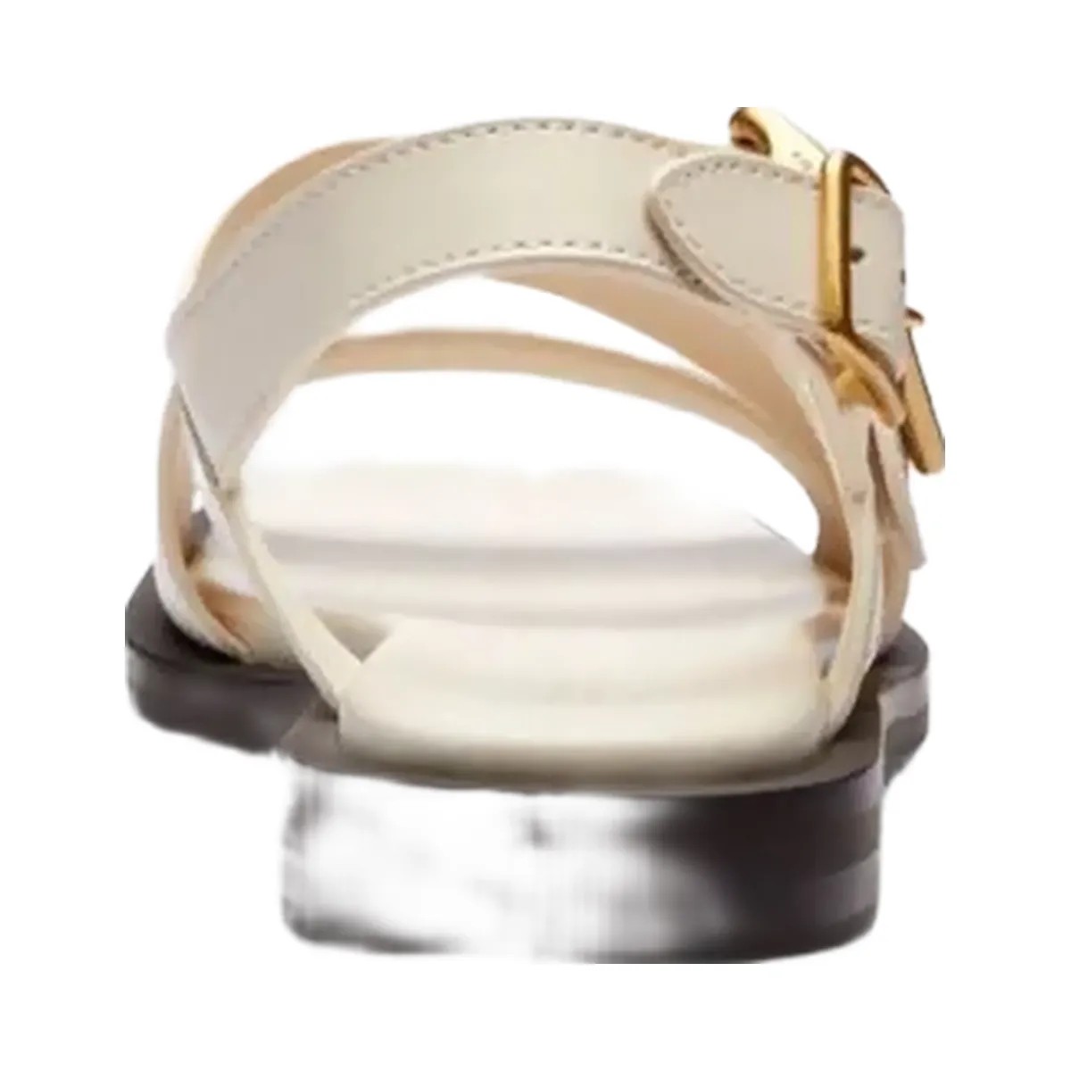 Coach Women's Archival Buckle Flat Sandal Chalk - HypeFly India View 4
