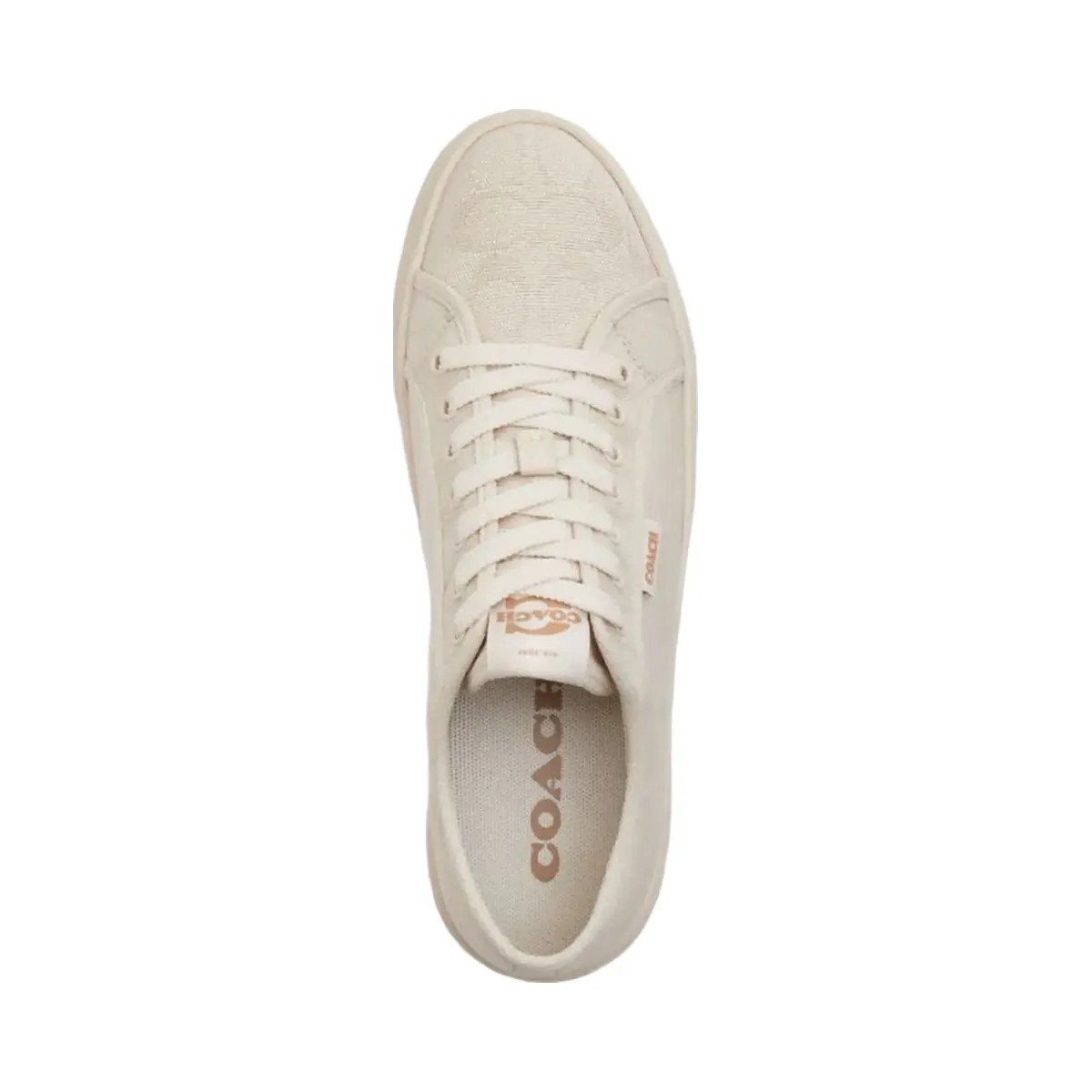 Coach Women's Canvas Sneaker Chalk - HypeFly India View 3