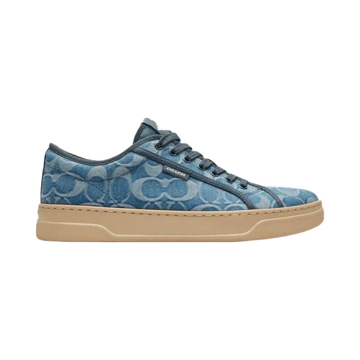 Coach Women's Canvas Sneaker In Signature Denim Light Denim Ivory - HypeFly India View 1