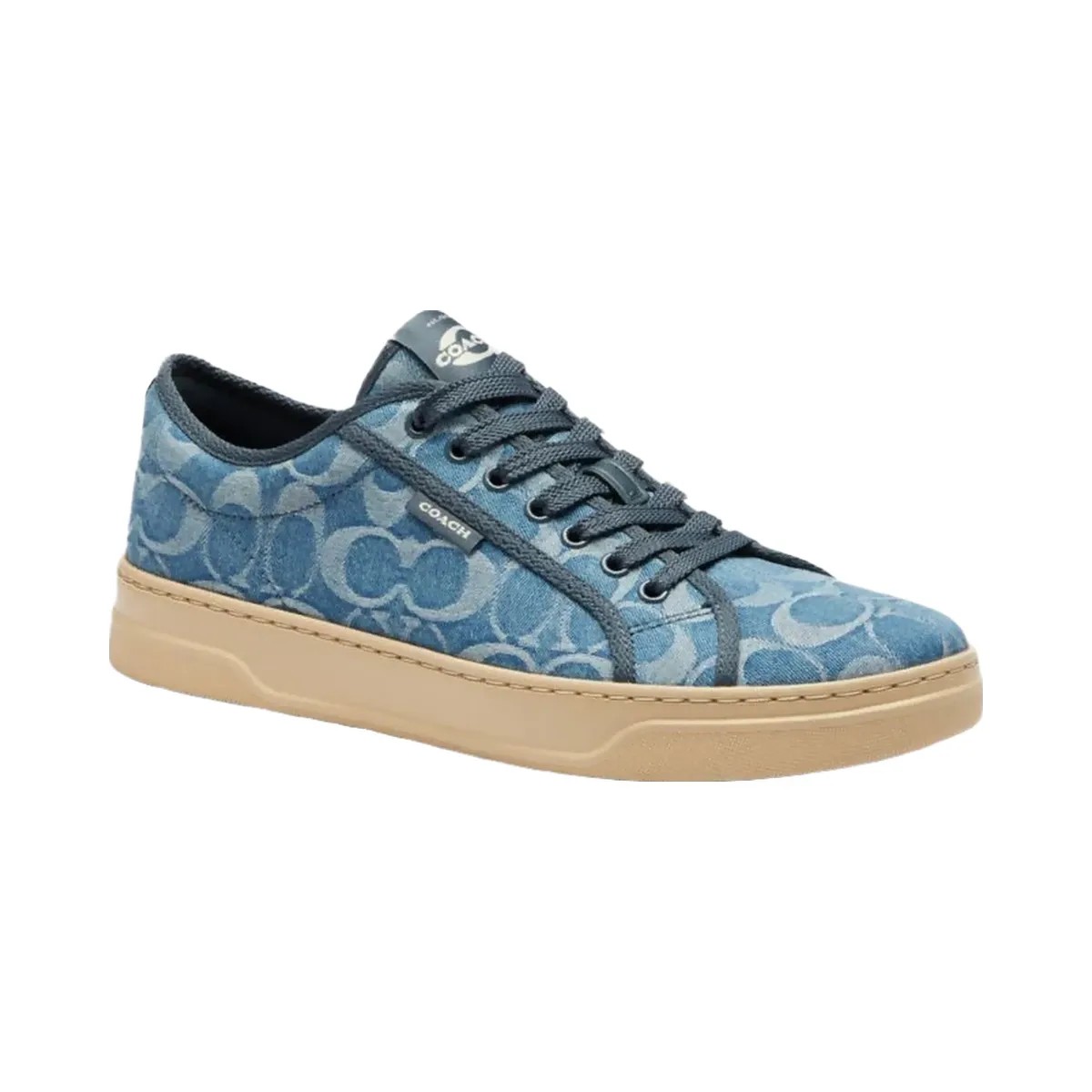 Coach Women's Canvas Sneaker In Signature Denim Light Denim Ivory - HypeFly India View 2