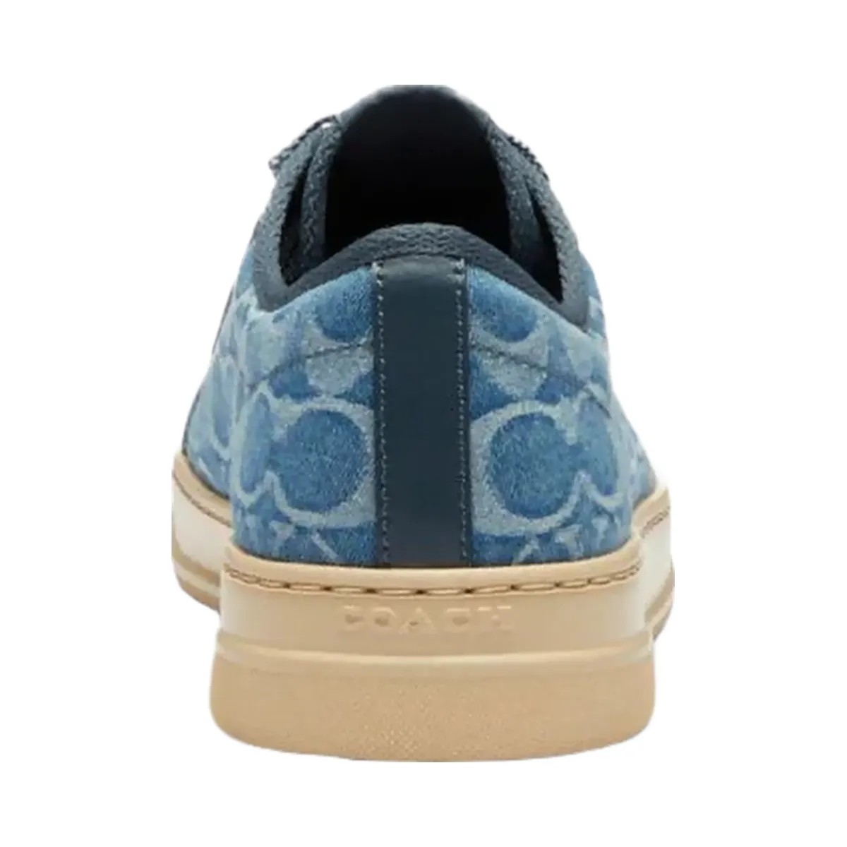 Coach Women's Canvas Sneaker In Signature Denim Light Denim Ivory - HypeFly India View 4