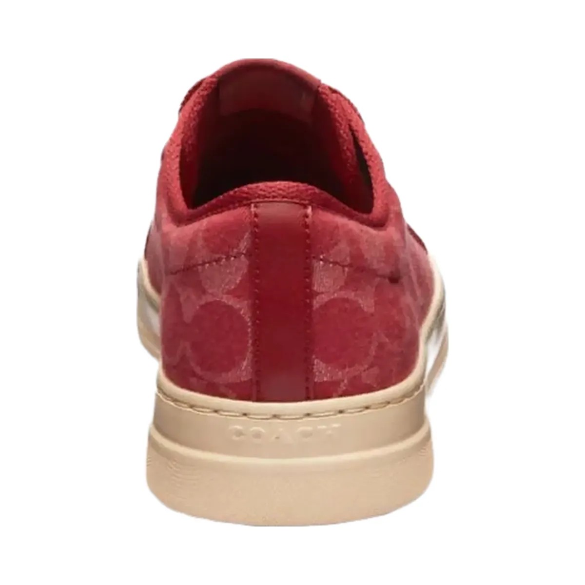 Coach Women's Canvas Sneaker In Signature Denim Red Denim Ivory - HypeFly India View 4