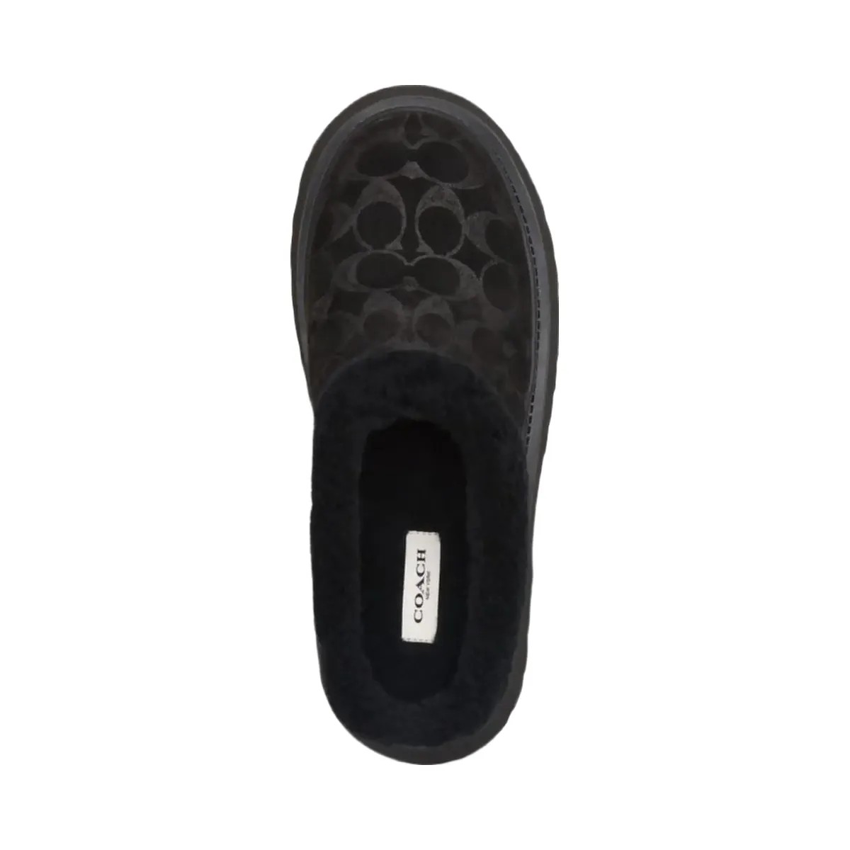 Coach Women's Cecelia Clog In Signature Suede Black - HypeFly India View 3