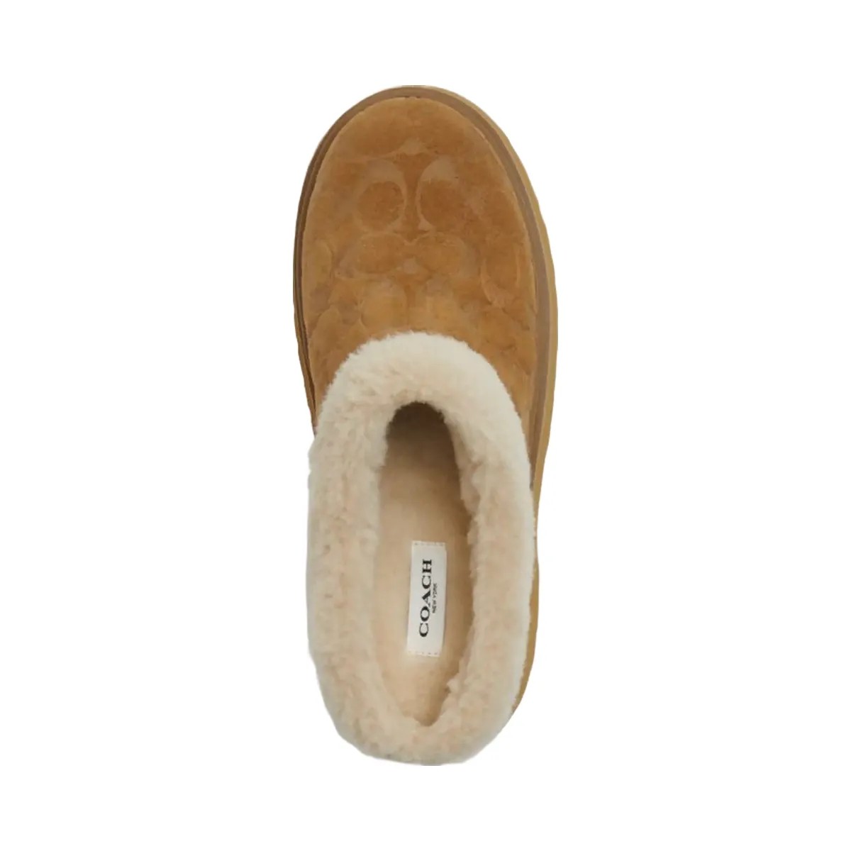 Coach Women's Cecelia Clog In Signature Suede Tobacco - HypeFly India View 3