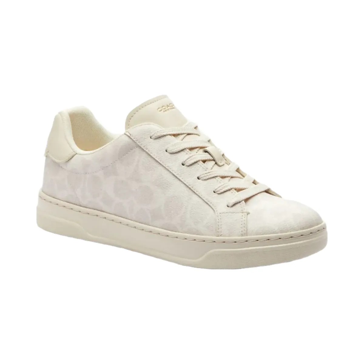 Coach Women's High Line Sneaker In Signature Canvas Off White - HypeFly India View 2