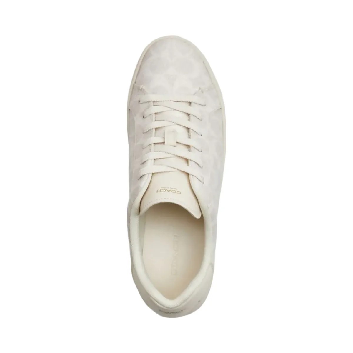 Coach Women's High Line Sneaker In Signature Canvas Off White - HypeFly India View 3