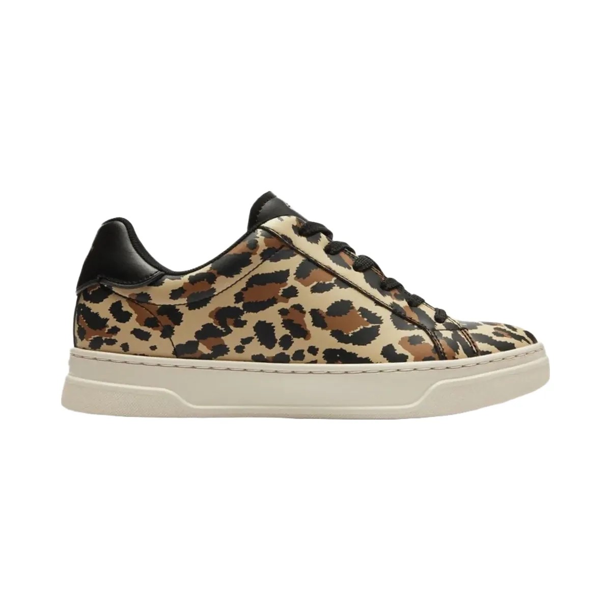 Coach Women's High Line Sneaker With Leopard Print Black Leopard - HypeFly India View 1