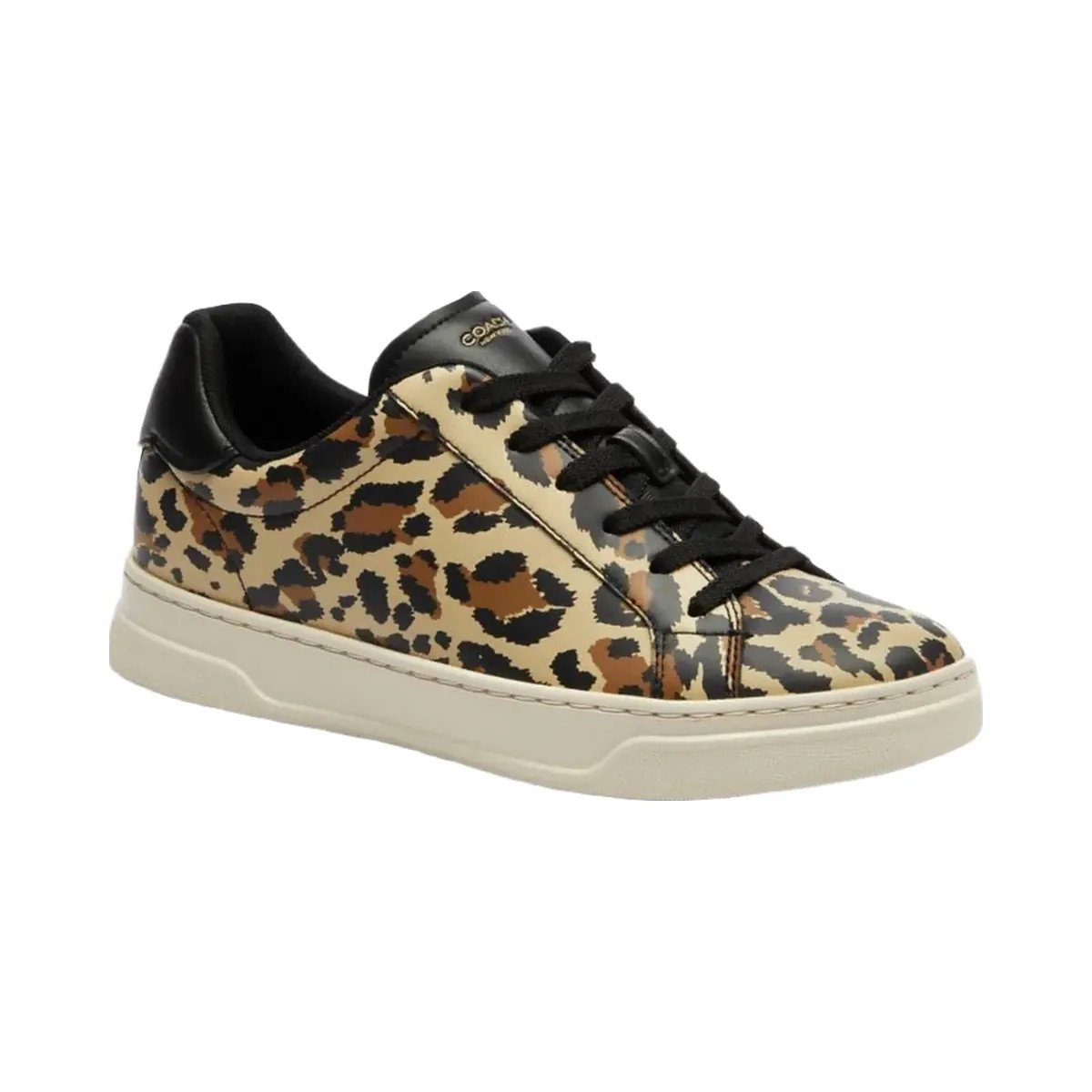 Coach Women's High Line Sneaker With Leopard Print Black Leopard - HypeFly India View 2
