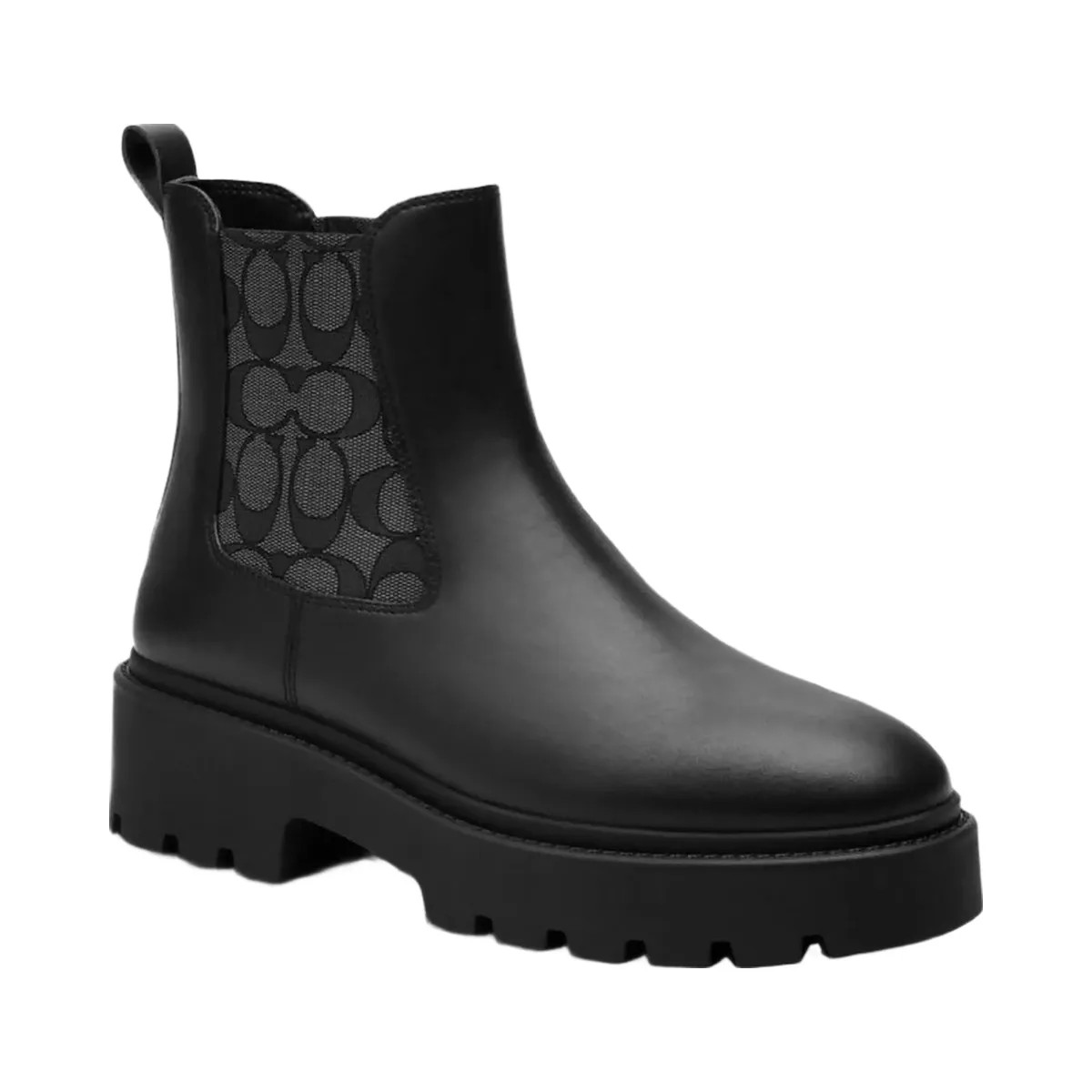 Coach Women's Lucy Chelsea Boot With Signature Polyester Black - HypeFly India View 2