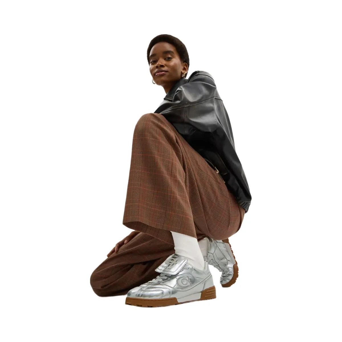 Coach Women's Match Sneaker Silver - HypeFly India View 6