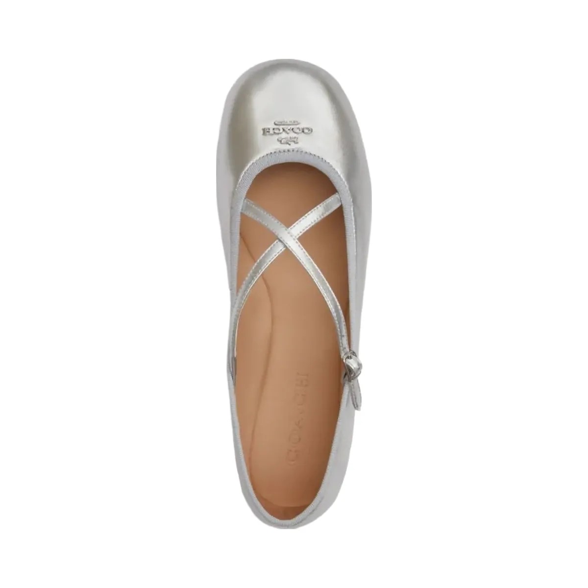 Coach Women's Phoebe Ballet Flat Silver - HypeFly India View 3