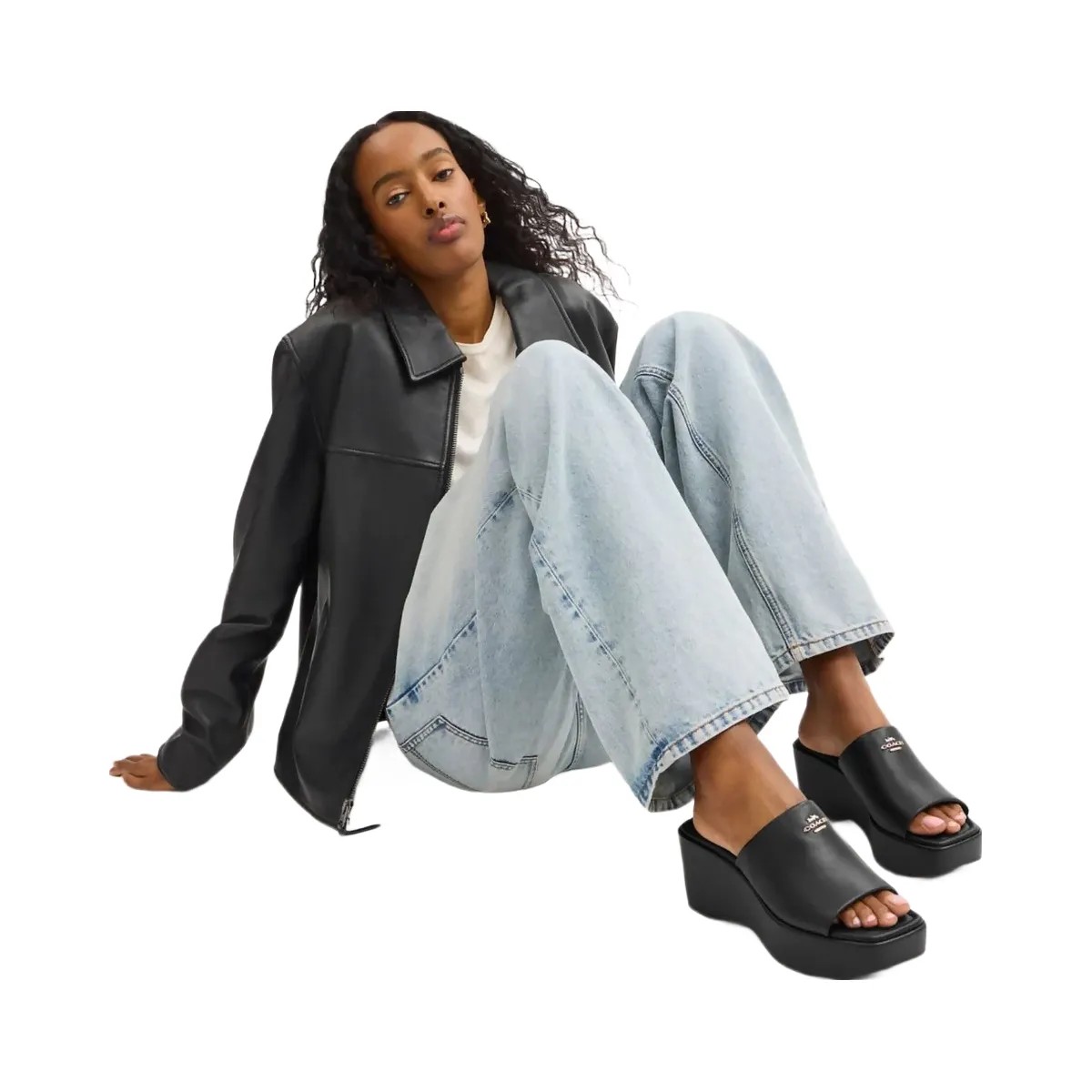 Coach Women's Phoebe Platform Sandal Black - HypeFly India View 6