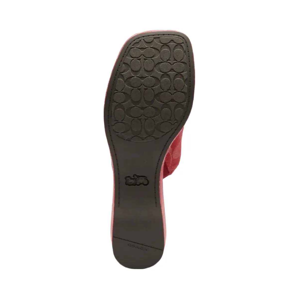 Coach Women's Phoebe Platform Sandal In Signature Denim True Red - HypeFly India View 5