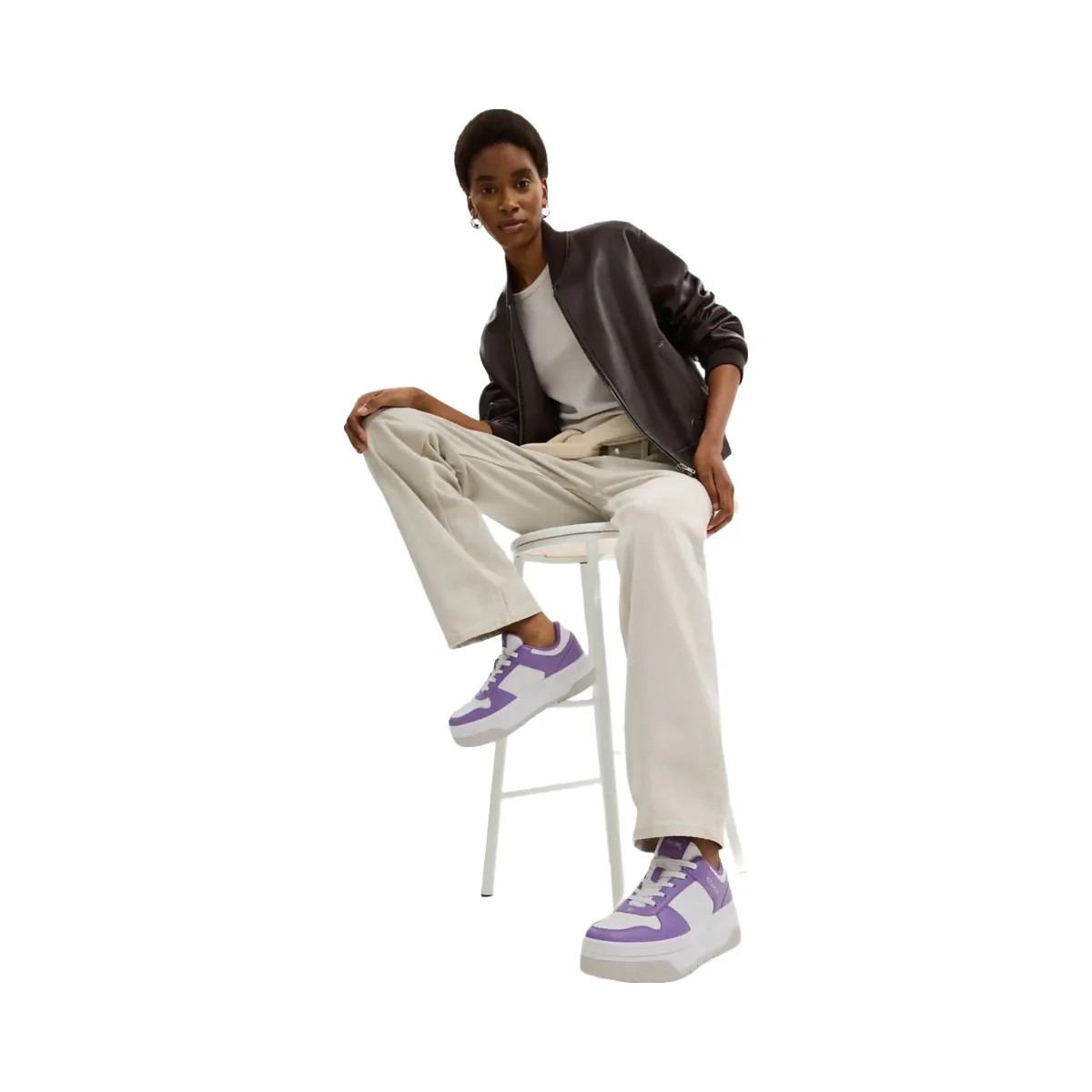 Coach Women's Platform Sneaker Iris Optic White - HypeFly India View 5