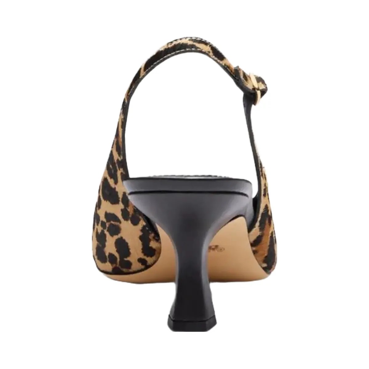 Coach Women's Slingback Heel With Leopard Print Tan & Black - HypeFly India View 4