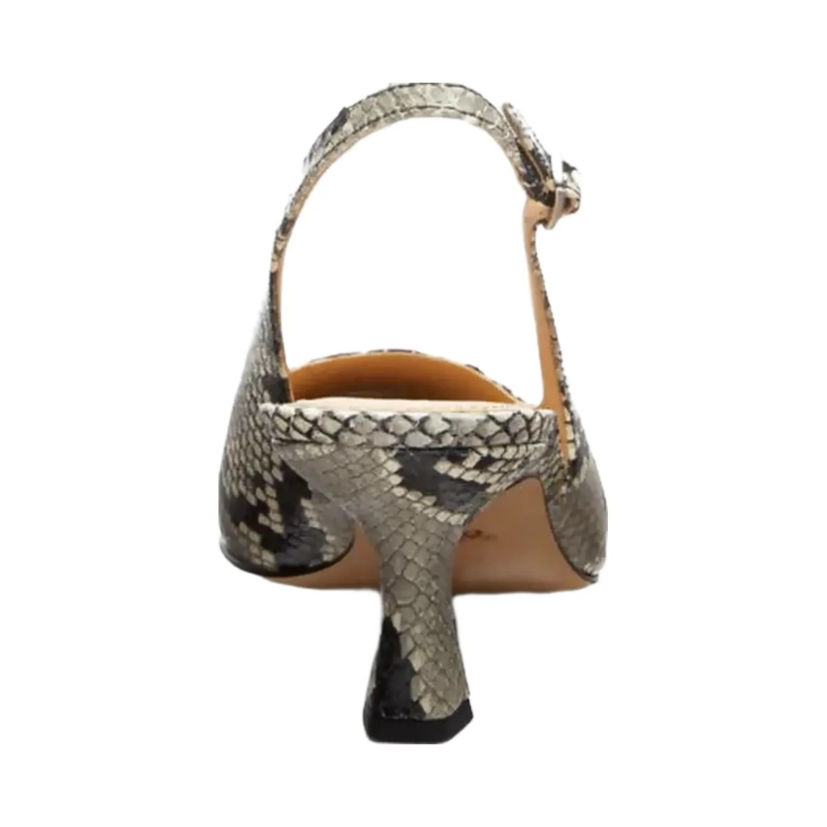 Coach Women's Slingback Heel With Snake Print Natural - HypeFly India View 4