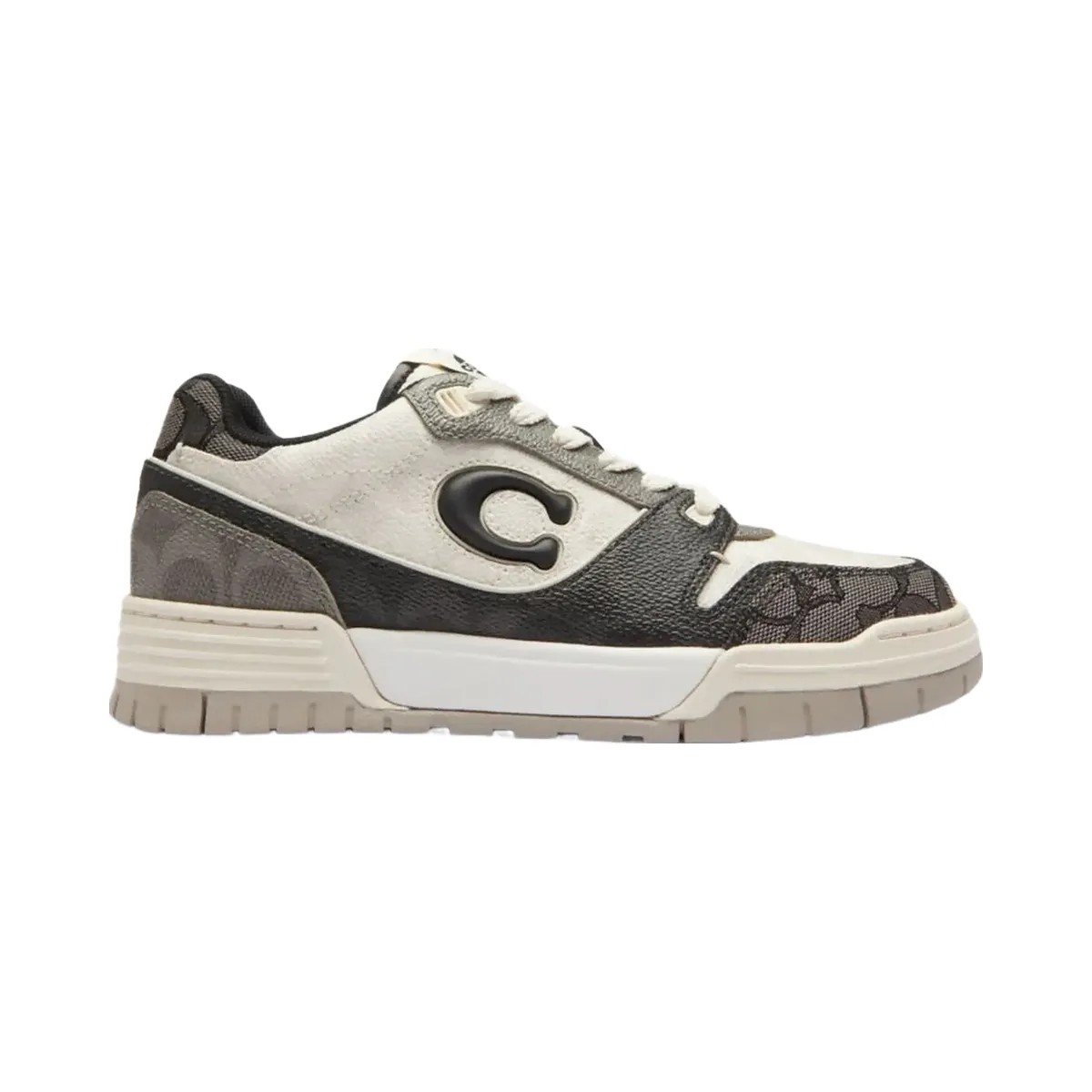 Coach Women's Soho Sneaker In Mixed Signature Black Chalk - HypeFly India View 1