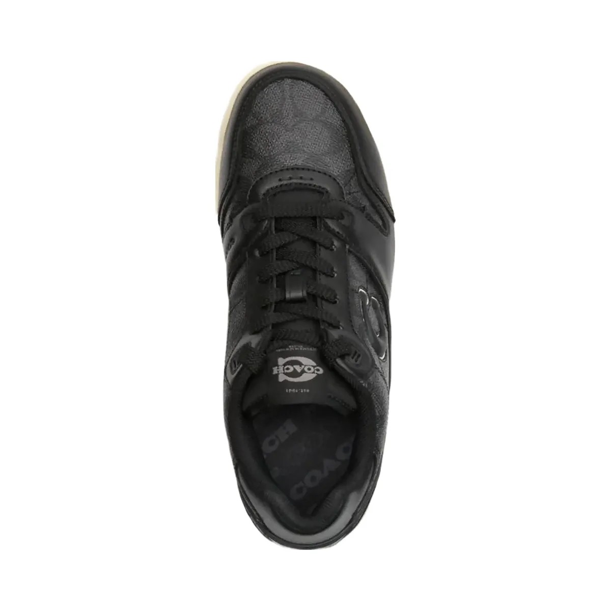 Coach Soho Sneaker In Signature Canvas Charcoal Black - HypeFly India View 3