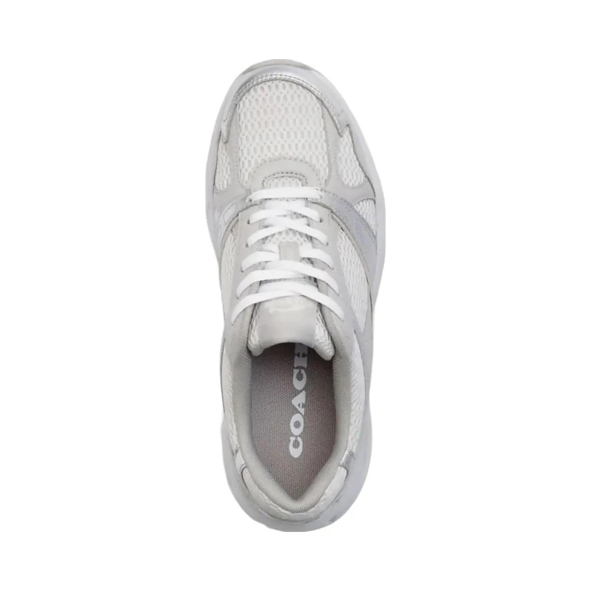 Coach Women's Sport Sneaker Light Grey Optic White - HypeFly India View 3