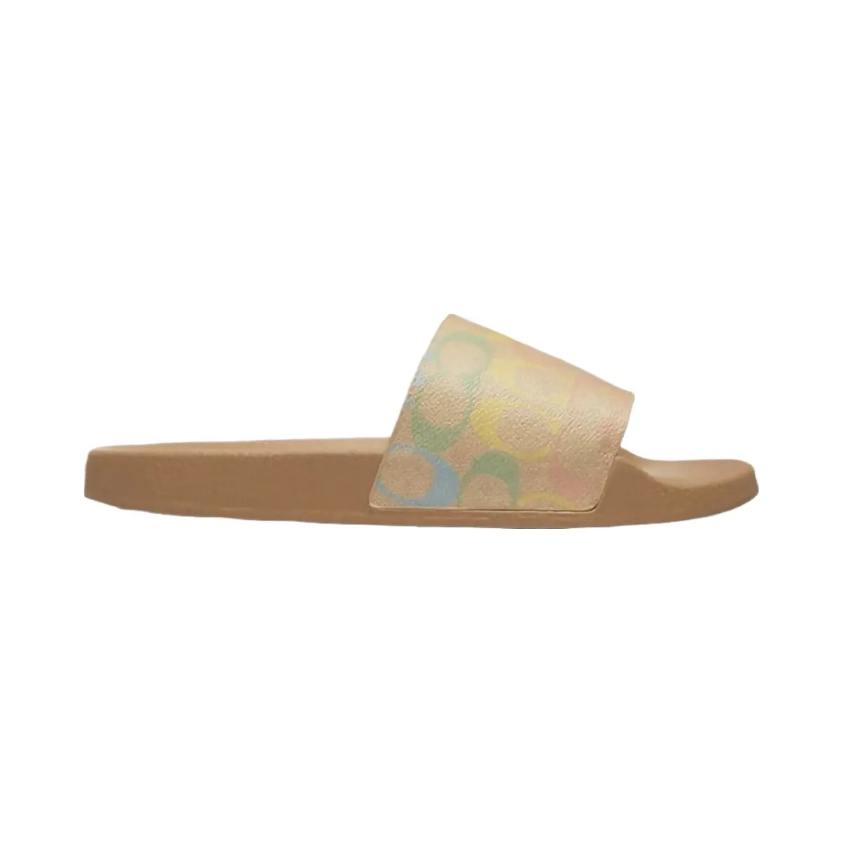 Coach Women's Udele Sport Slide In Signature Canvas Sand Multi - HypeFly India View 1