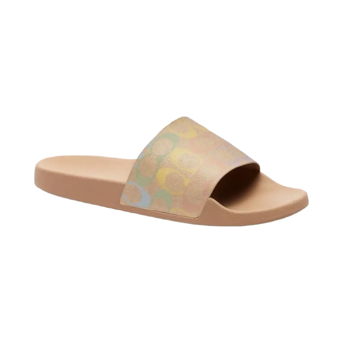 Coach Women's Udele Sport Slide In Signature Canvas Sand Multi - HypeFly India View 2