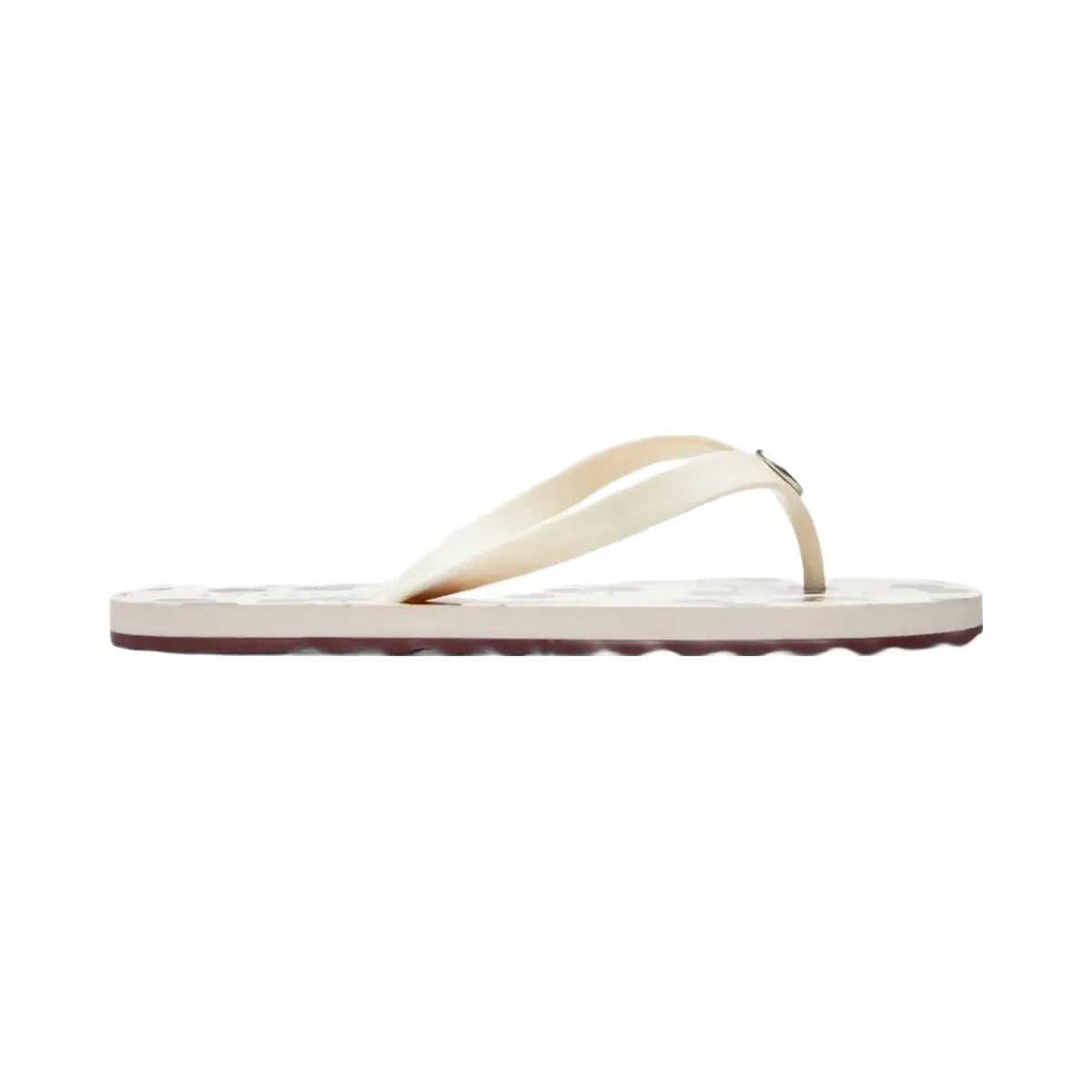 Coach Women's Zayn Flip Flop With Cherry Print Chalk Multi - HypeFly India View 1