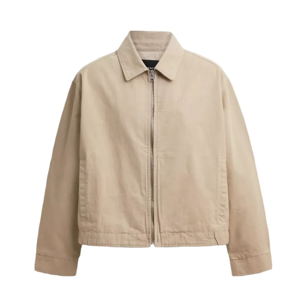 Coach Zip Up Blouson Jacket in Dark Stone - HypeFly India View 1