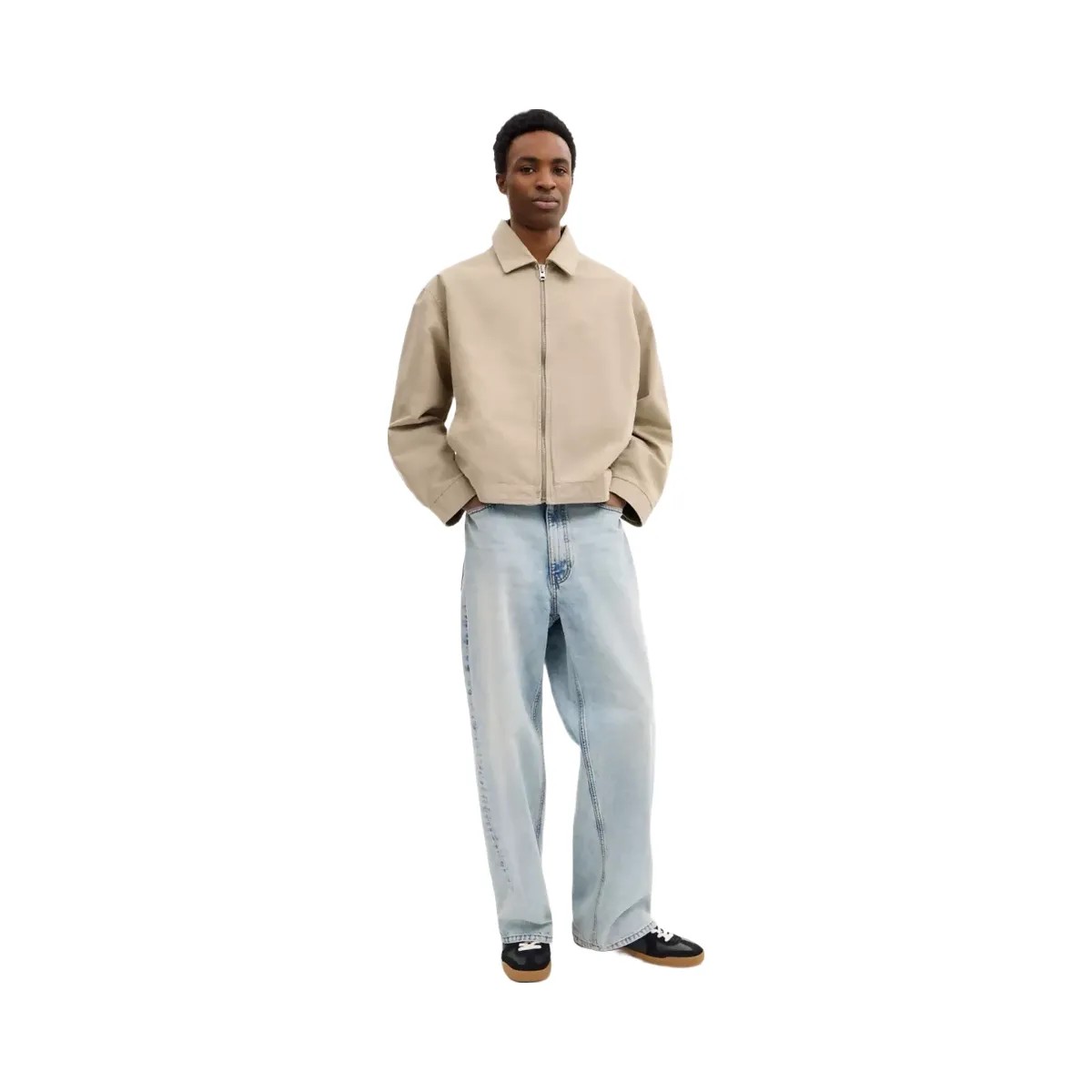 Coach Zip Up Blouson Jacket in Dark Stone - HypeFly India View 2
