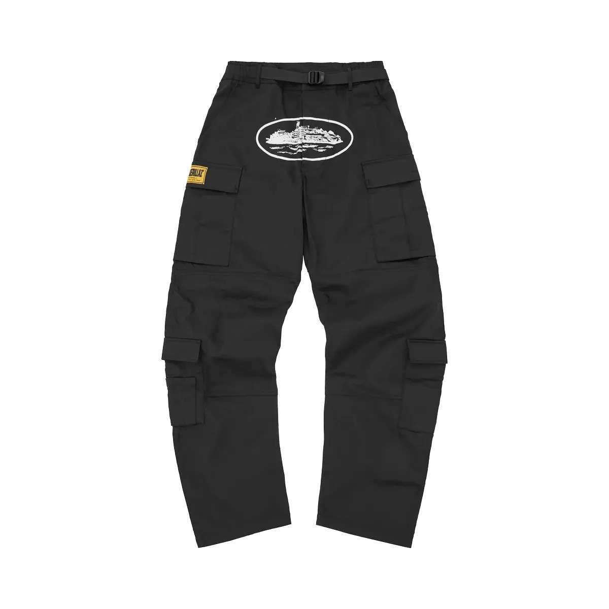 Corteiz Alcatraz Cargo Pant Black - HypeFly India View 1