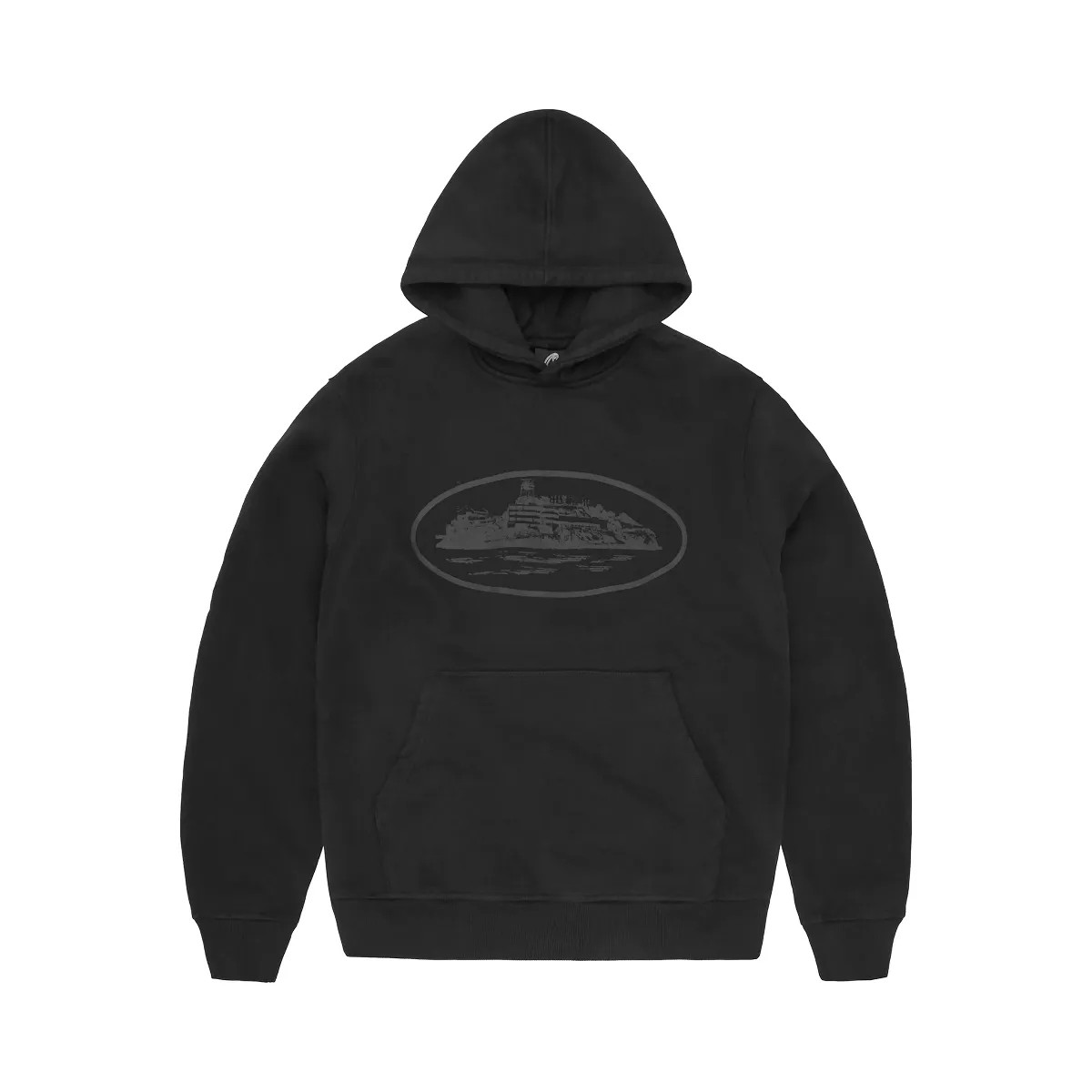 Corteiz Alcatraz Hoodie Triple Black - HypeFly India View 1