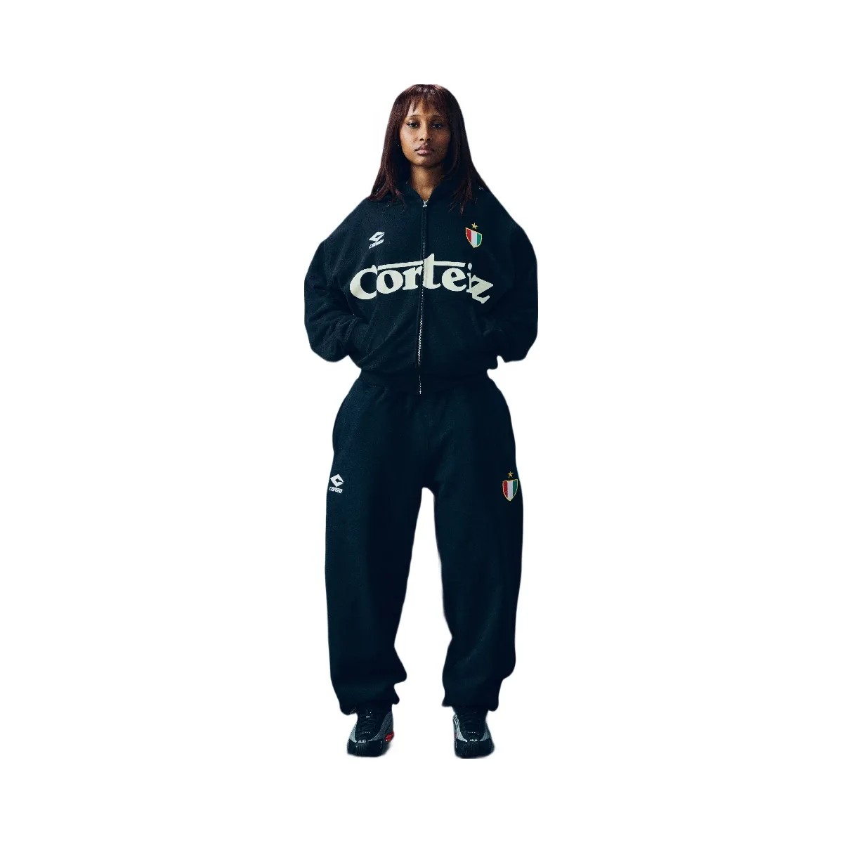 Corteiz Ghini Zip Hoodie Black - HypeFly India View 4