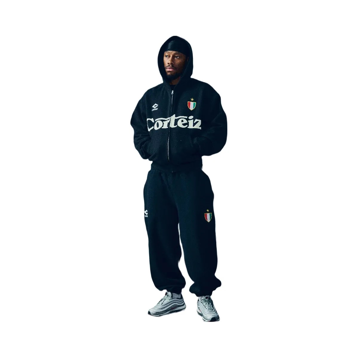 Corteiz Ghini Zip Hoodie Black - HypeFly India View 5