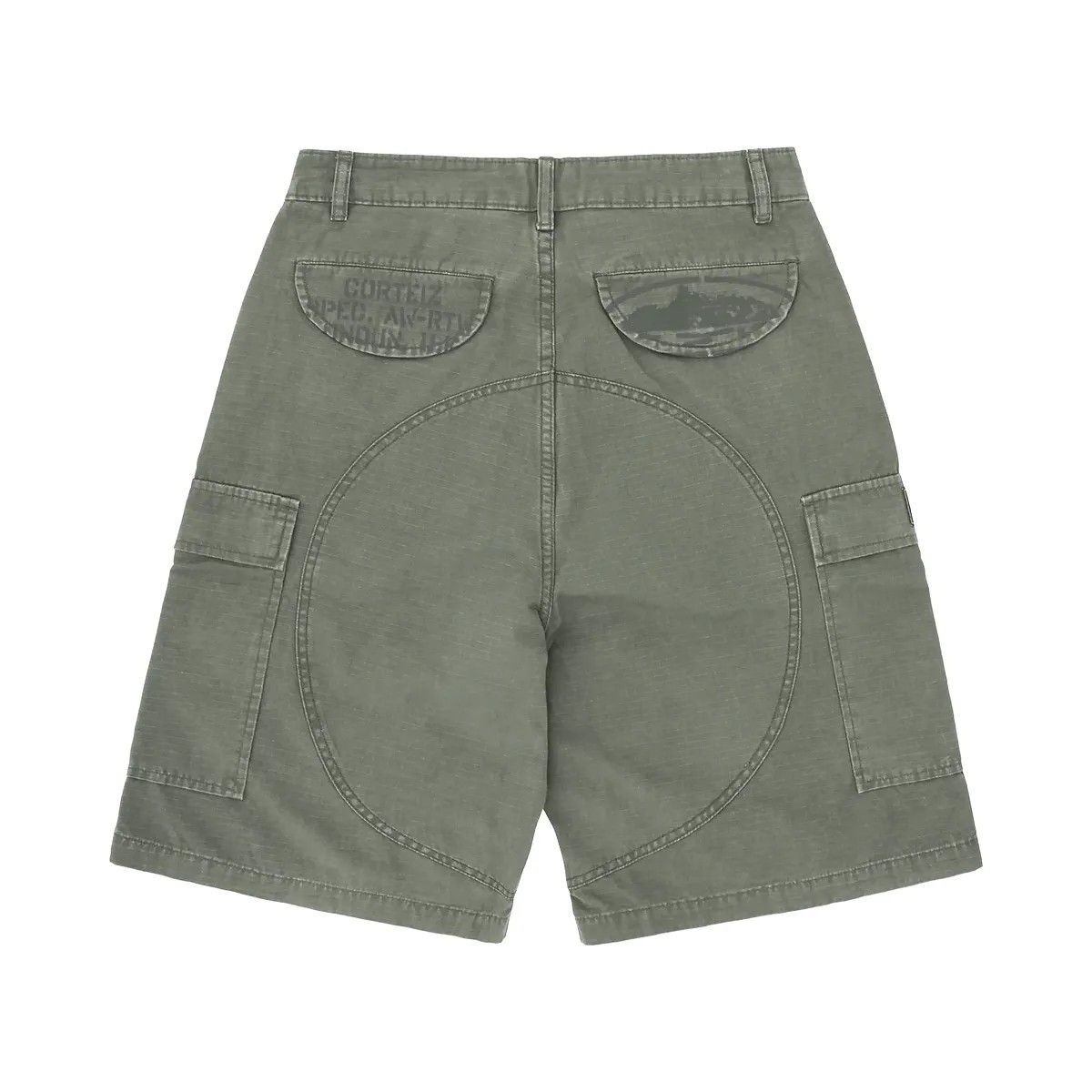 Corteiz Guerillaz Cargo Short Olive - HypeFly India View 2