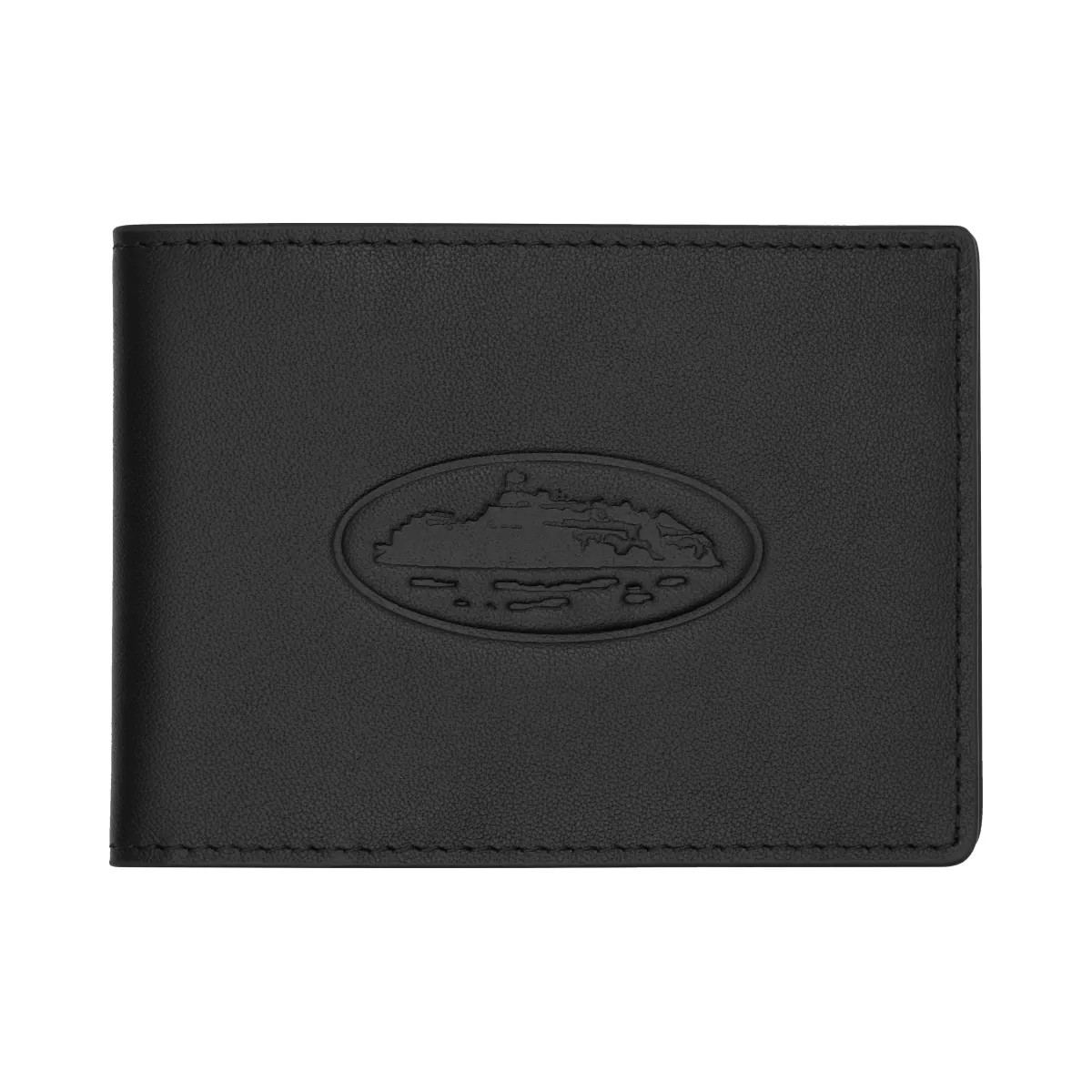 Corteiz Island Leather Card Holder Black - HypeFly India View 1