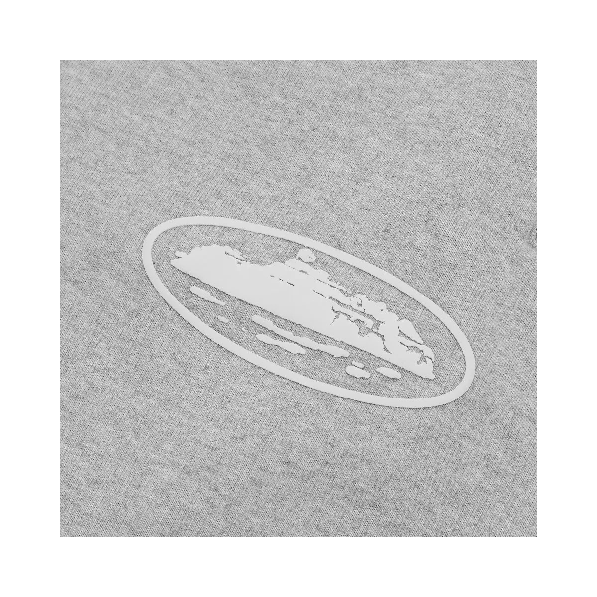 Corteiz Island Puff Print Open Hem Sweatpant Heather Grey - HypeFly India View 3