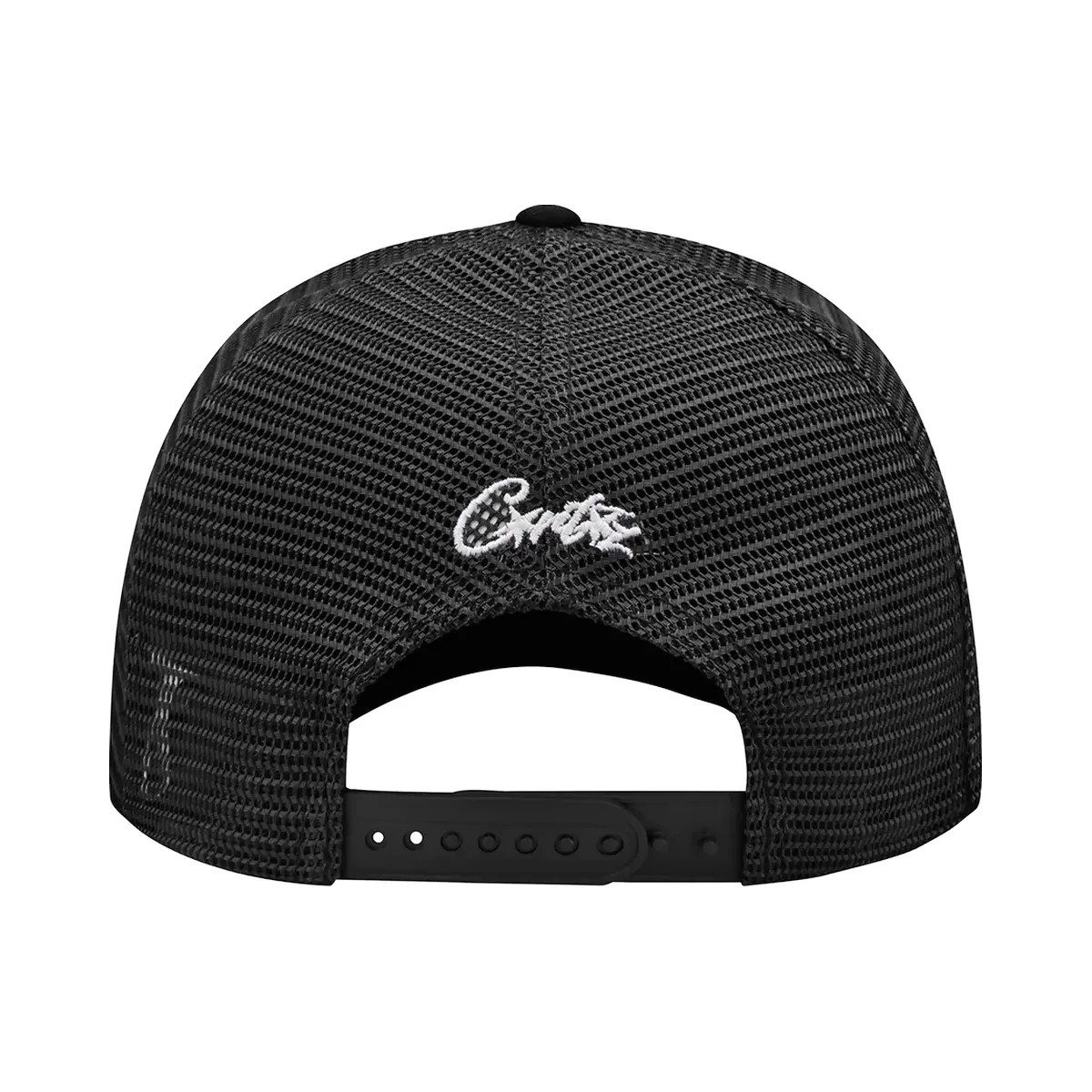 Corteiz Island Puff Print Trucker Hat Black - HypeFly India View 2