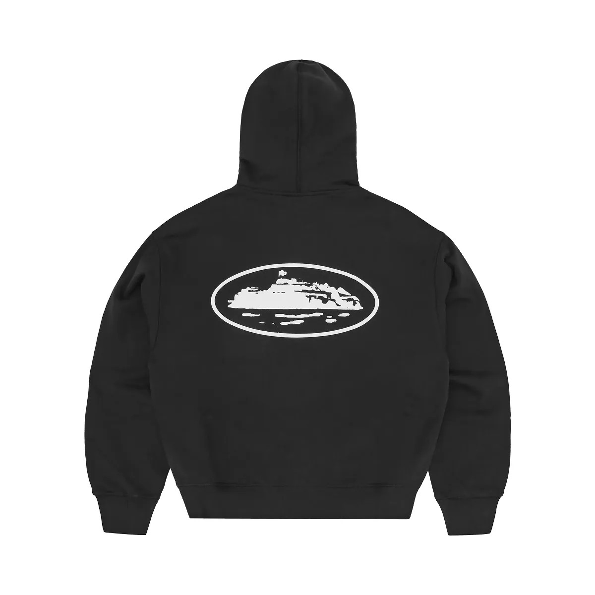 Corteiz Island Puff Print Zip Hoodie Black - HypeFly India View 2