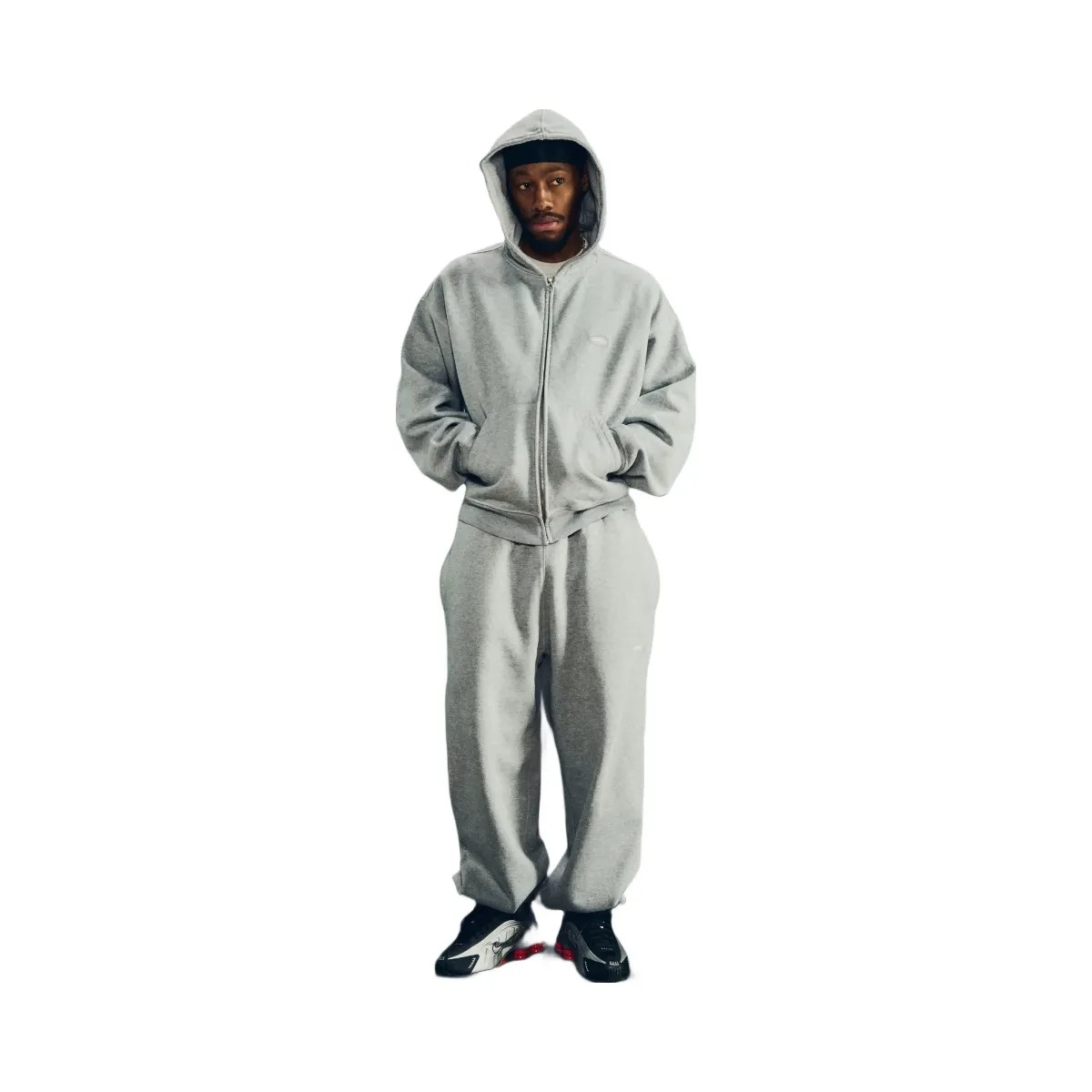 Corteiz Mini Island Zip Hoodie Heather Grey - HypeFly India View 4