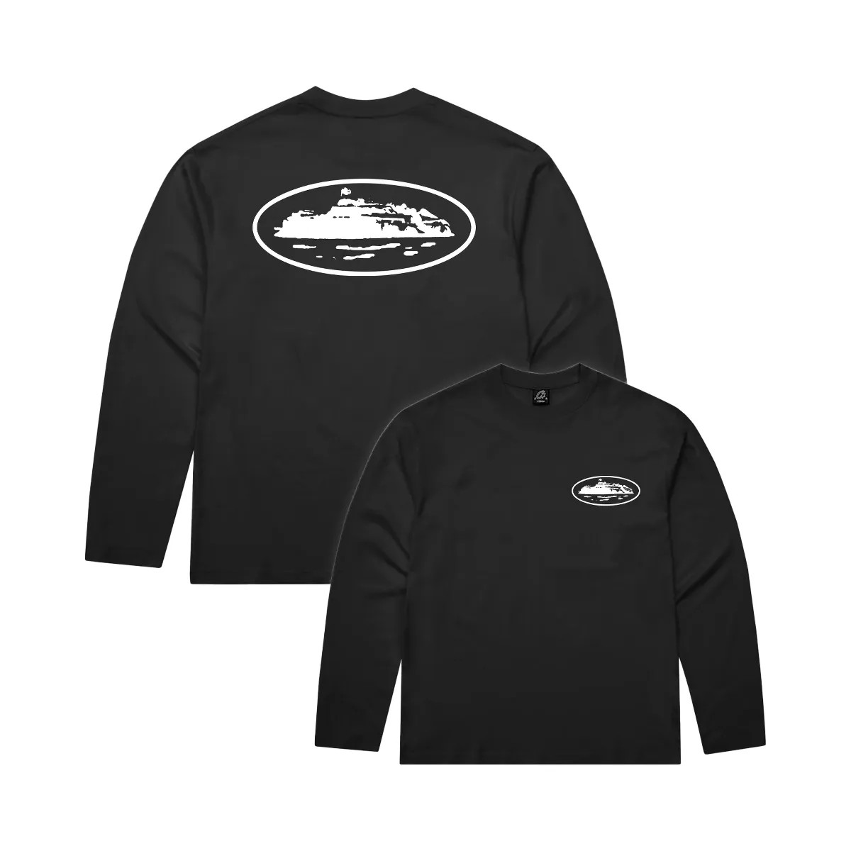 Corteiz Og Island Ls Tee Black - HypeFly India View 1