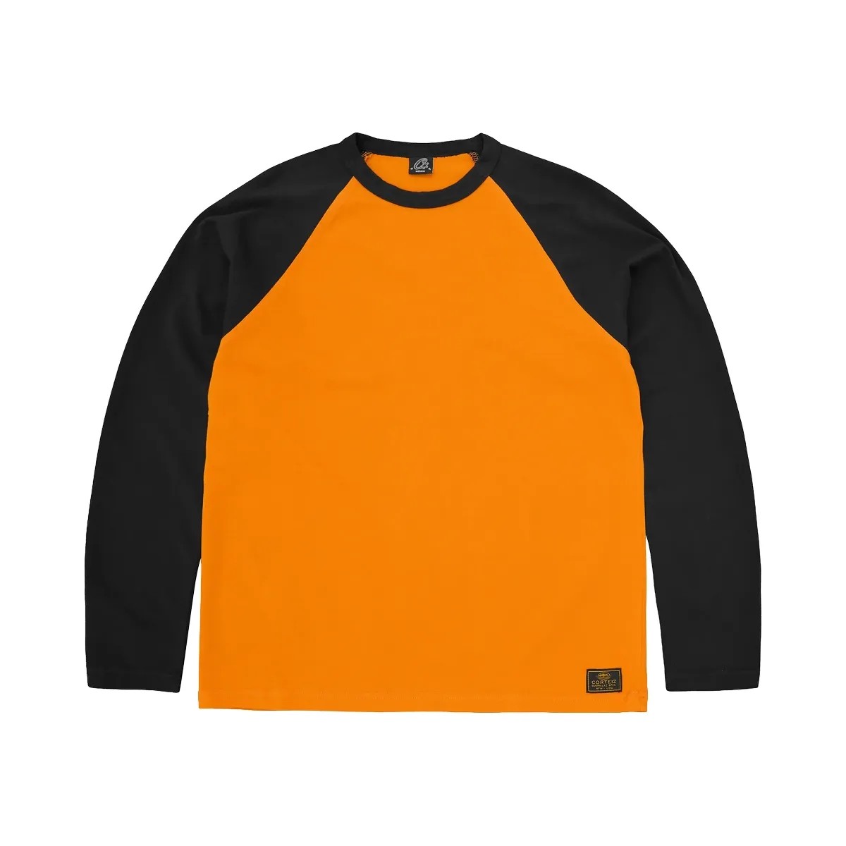 Corteiz Stencil Raglan Ls Orange/Black - HypeFly India View 1