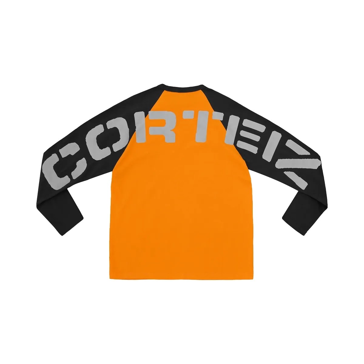 Corteiz Stencil Raglan Ls Orange/Black - HypeFly India View 2