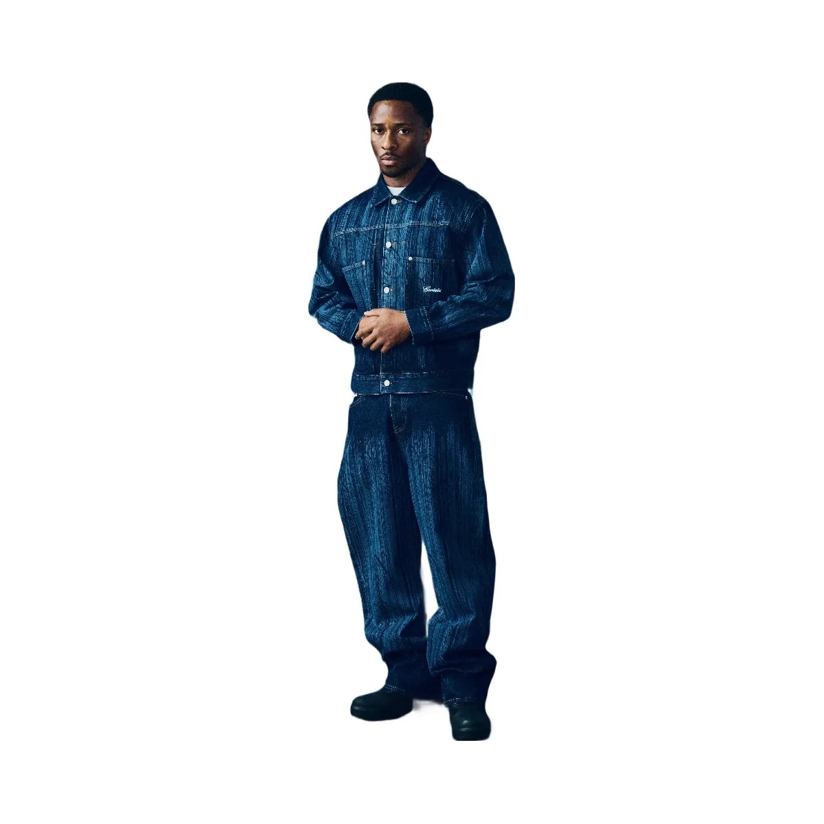 Corteiz Strike Denim Jacket Dark Wash - HypeFly India View 4