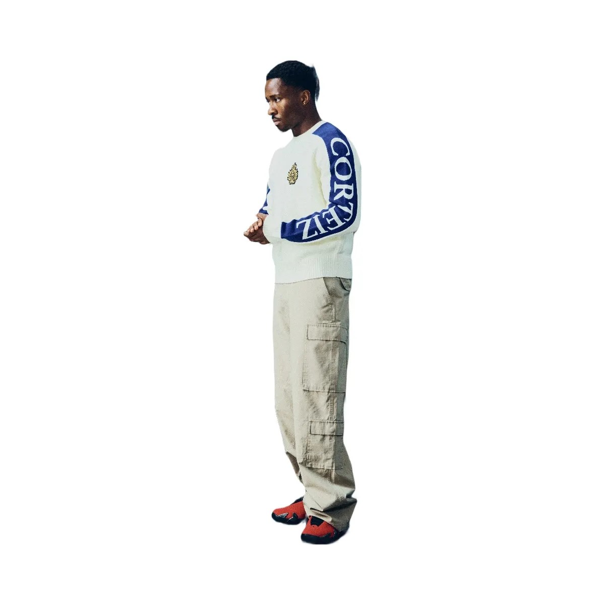 Corteiz Vvs Panel Knit Sweater Cream - HypeFly India View 4