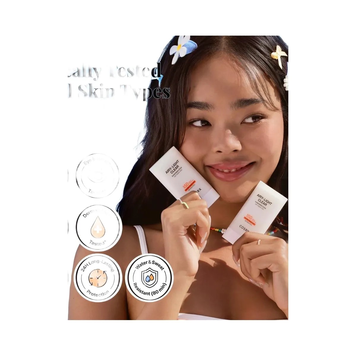 COSRX Airy-Light Clear Sunscreen Stick SPF 50 - HypeFly India View 6