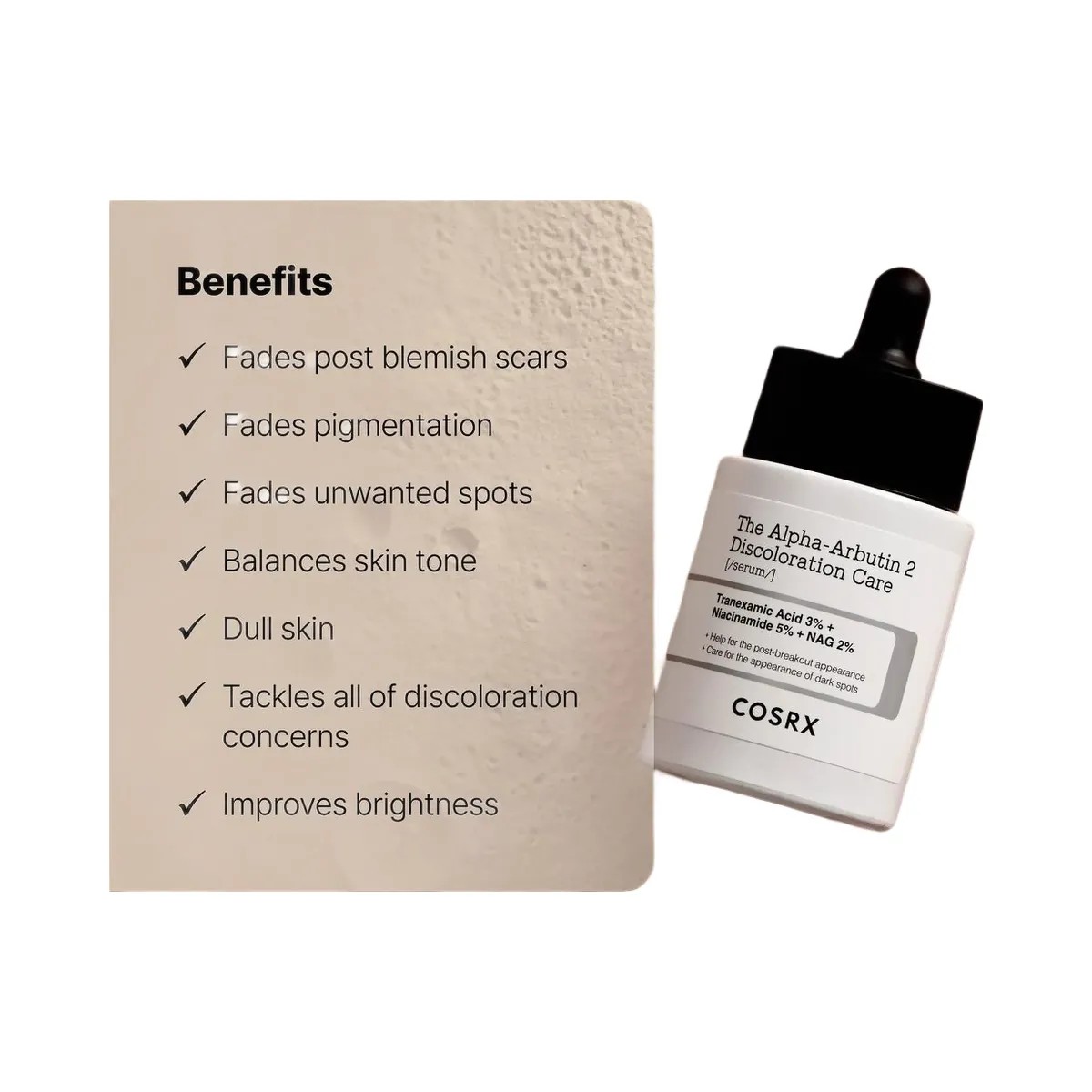 COSRX The Alpha-Arbutin 2 Discoloration Care Serum - HypeFly India View 3