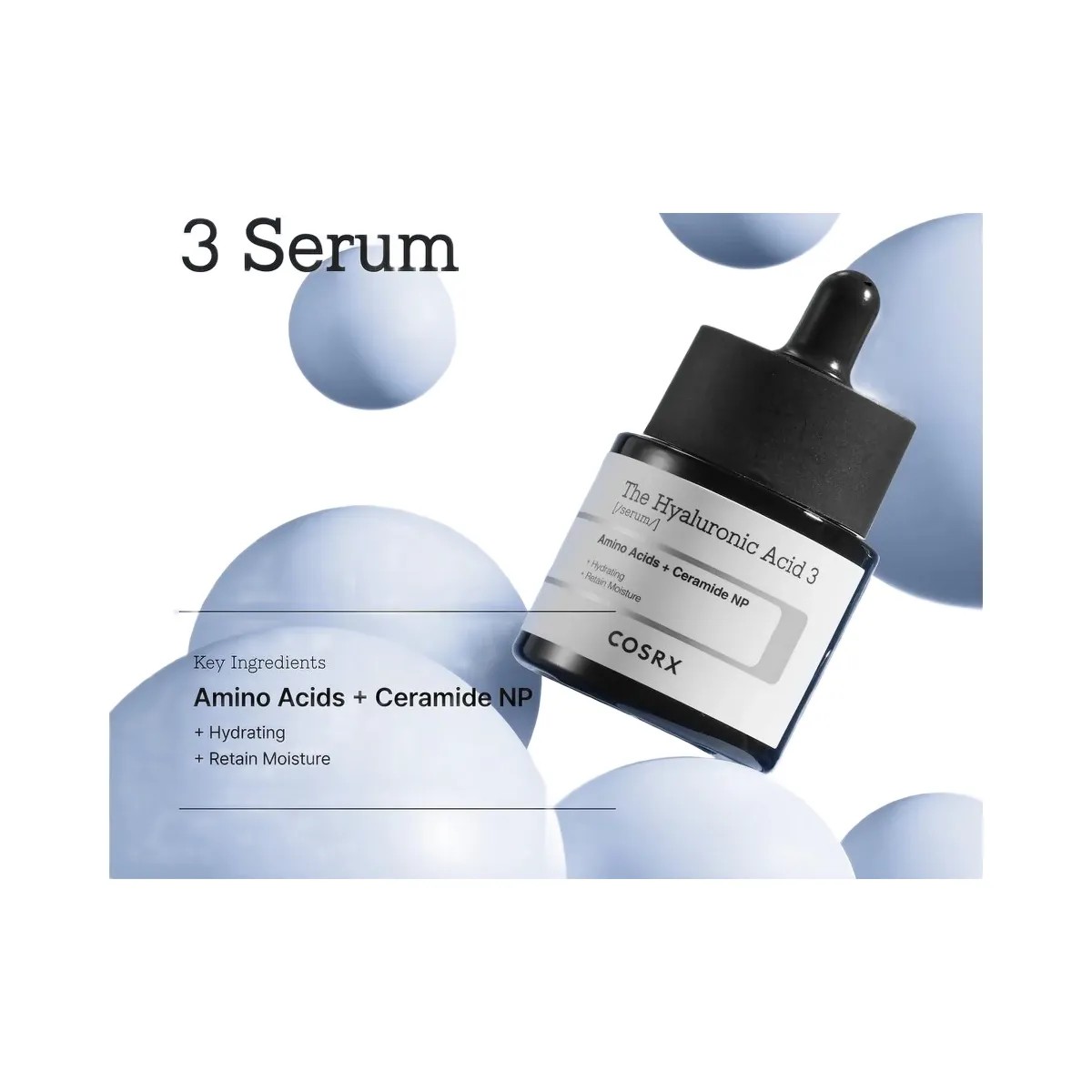 COSRX The Hyaluronic Acid 3 Serum with Amino Acids + Ceramide NP - HypeFly India View 3